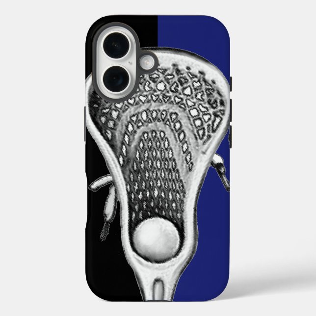 Coques Case-Mate iPhone Lacrosse Sports Team Blue (Verso)