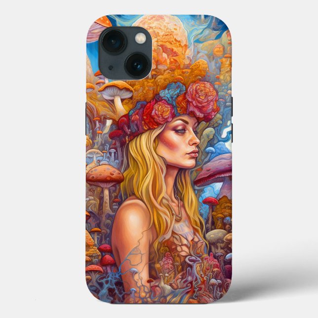 Coques Case-Mate iPhone Lady Et Champignons Surreal Imaginaire Art (Verso)