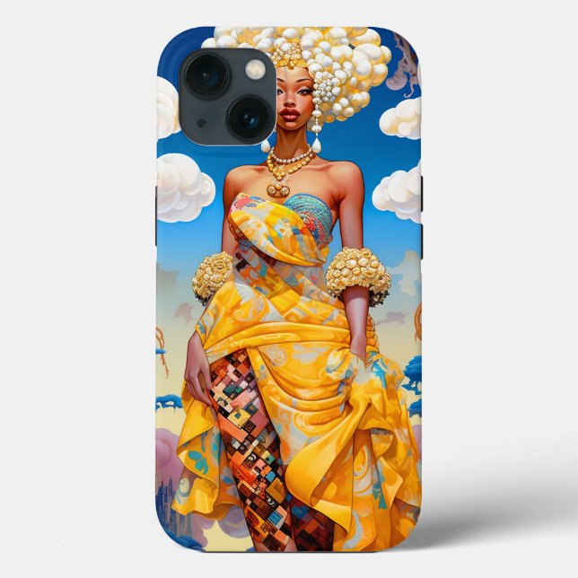 Coques Case-Mate iPhone Lady In Surreal World Art Africain Américain (Verso)