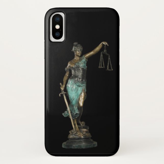 Coques Case-Mate iPhone Lady Justice sur Black Velvet (Dos)