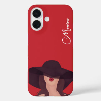 Coque Pour iPhone 16 Lady Nom personnalisé Coque-Mate iPhone