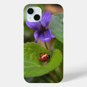 Coque Case-Mate iPhone Ladybug sur les fleurs de violet doux
