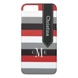 Coque iPhone 8 Plus/7 Plus l'affaire | de l'iPhone 7 barre | rouge, gris,