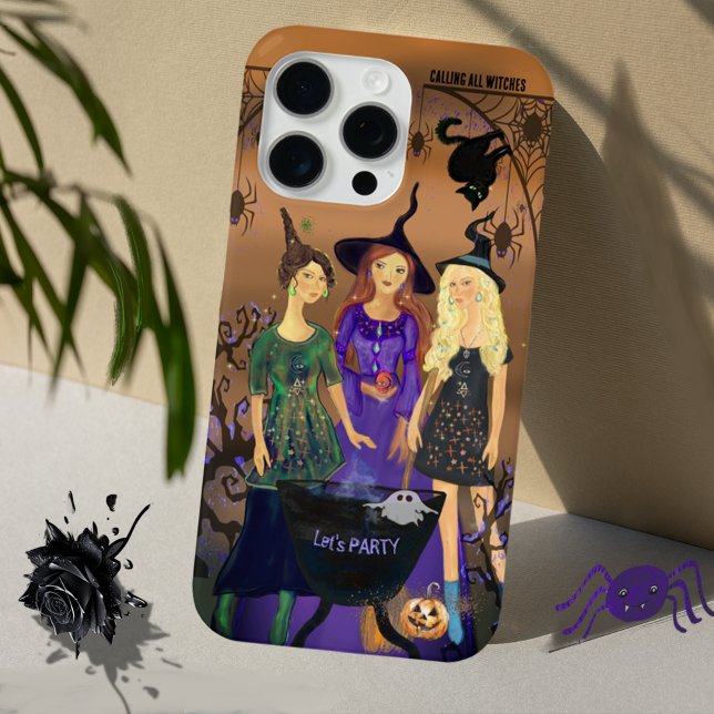 Coques Case-Mate iPhone L'affaire téléphonique Éffrayante Halloween Witche (The Spooky Halloween Witches Phone Case)
