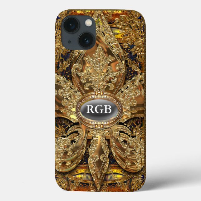 Coques Case-Mate iPhone Lafleurette Monogramme Élégante fille (Verso)