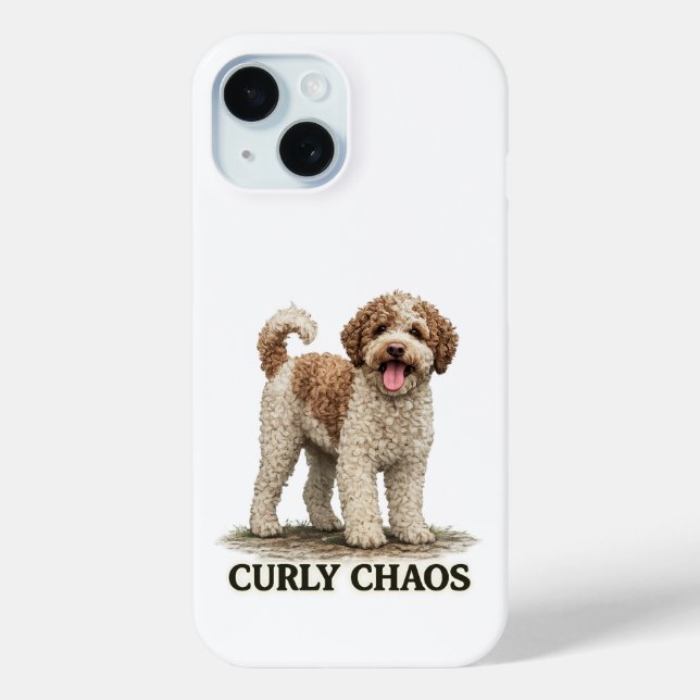 Coques Case-Mate iPhone Lagotto Romagnolo Curly Chaos (Verso)
