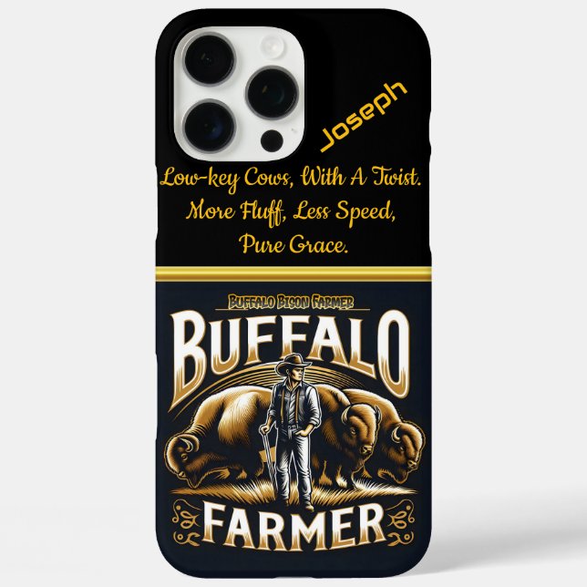 Coques Case-Mate iPhone L'Agriculteur Buffalo Est Fière Avec Le Bison Maje (Verso)