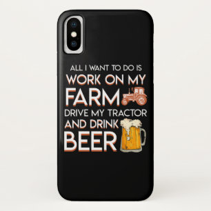 Case-Mate iPhone Case L'agriculteur de bière veulent le tracteur