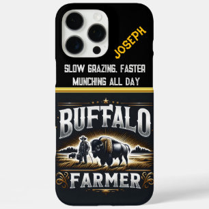 Coque iPhone 16 Pro Max L'agriculteur s'occupe de son bison