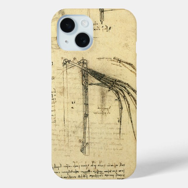 Coques Case-Mate iPhone L'aile de Léonard de Vinci sur la machine volante  (Verso)