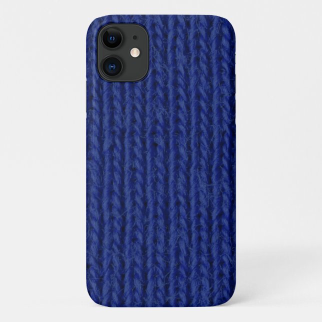Coques Case-Mate iPhone Laine bleue tricotée près (Dos)