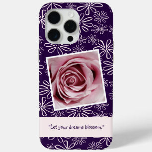 Coque Case-Mate iPhone Laissez vos rêves s'épanouir - Motif violet