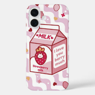 Coque Pour iPhone 16 Lait de fraise mûre Berry
