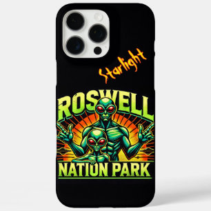Coque iPhone 16 Pro Max L'Alien de Roswell Encounter Park attend !