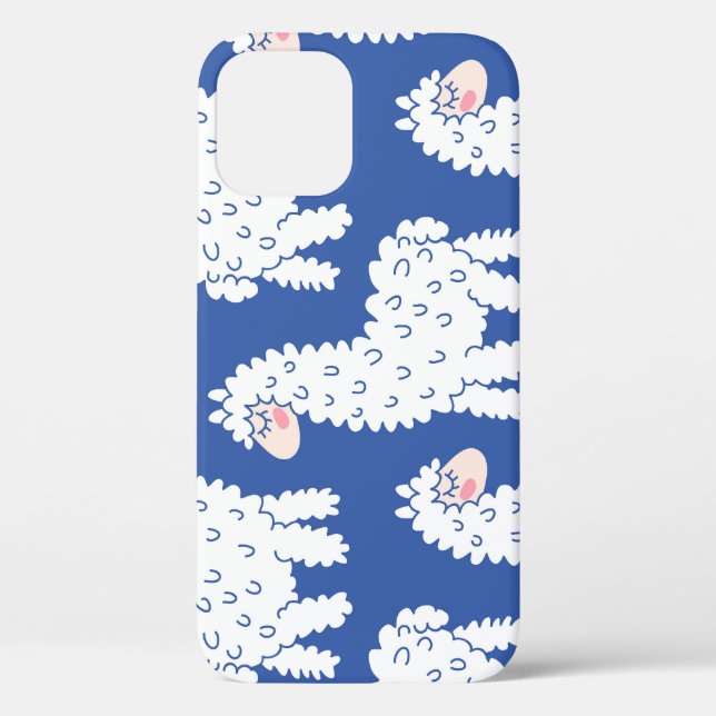 Coques Case-Mate iPhone Lama alpaca, motif vintage (Verso)