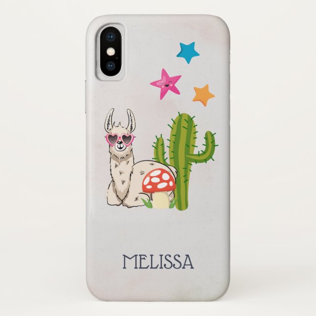 Coques Case-Mate iPhone Lama cool en Lunettes de soleil en forme de coeur (Dos)