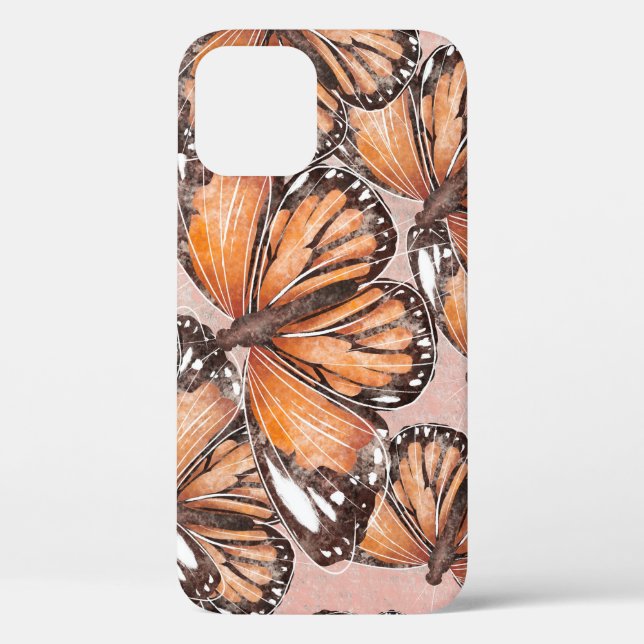 Coques Case-Mate iPhone L'amiral rouge papillons Arrière - plan rose (Verso)