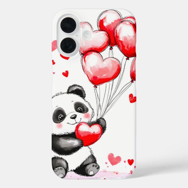 Coques Case-Mate iPhone L'amour du Panda de ballon dans l'air (Verso)