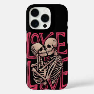 Coque iPhone 16 Pro L'amour est amour Squelette esthétique phonecase