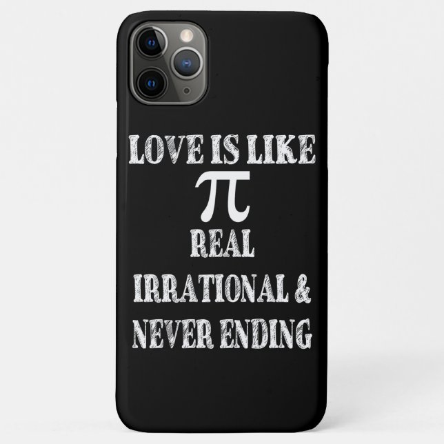 Coques Case-Mate iPhone L'amour est comme Pi Real Irrationnel et ne finit  (Dos)
