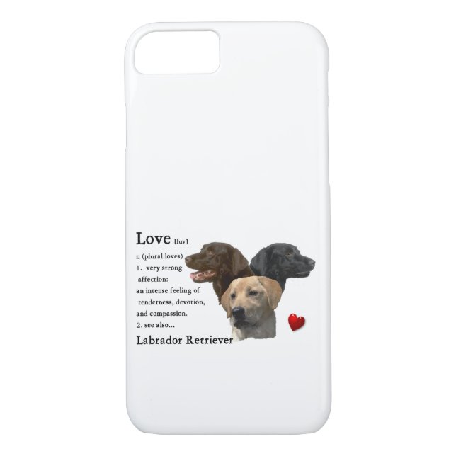 Coques Case-Mate iPhone L'amour est le Labrador Retriever Cadeaux (Dos)