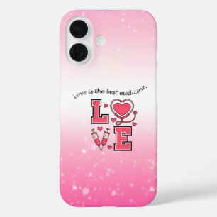 Coque Pour iPhone 16 L'amour est le meilleur médicament - Téléphone Cas