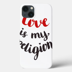 Etui iPhone 13 L'amour est ma religion