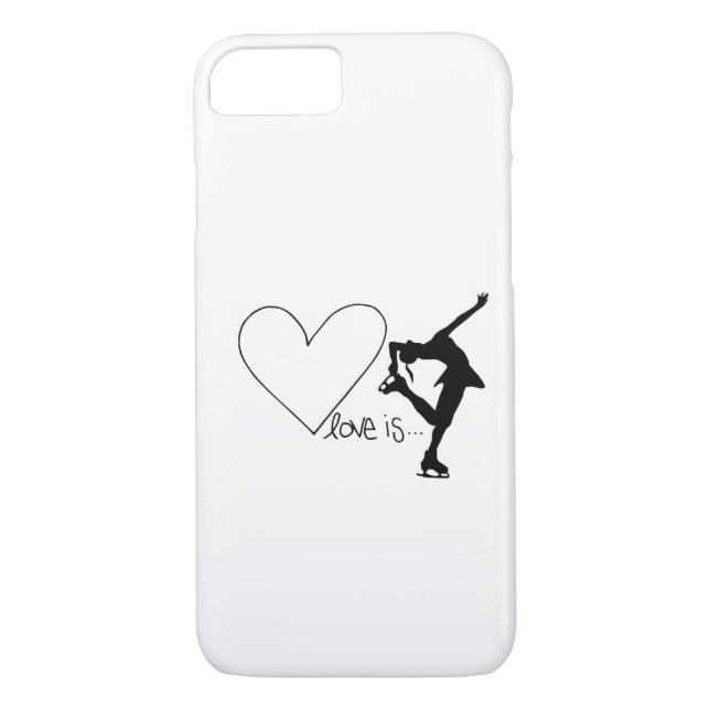 Coques Case-Mate iPhone L'amour est patinage artistique, patineur de fille (Dos)