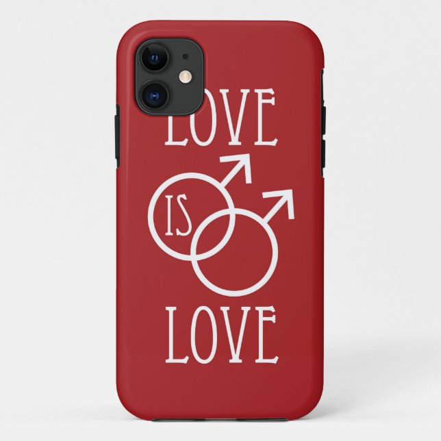 Coques Case-Mate iPhone L'amour est rouge d'amour (mâle) (Dos)