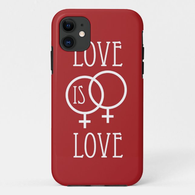 Coques Case-Mate iPhone L'amour est rouge (femelle) d'amour (Dos)