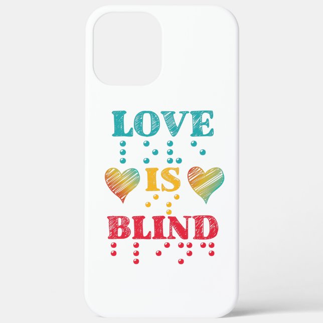 Coques Case-Mate iPhone L'amour est un coeur braille aveugle (Verso)