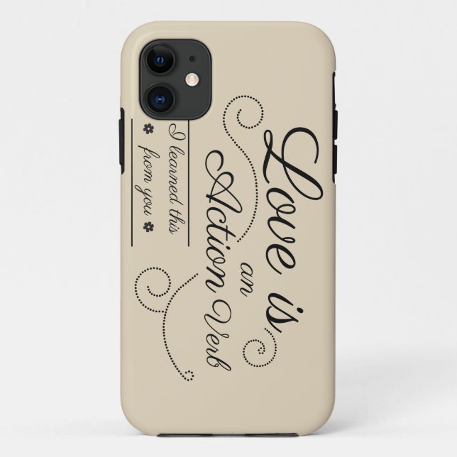 Coques Case-Mate iPhone L'amour est un verbe d'action. Je l'ai appris de v (Dos)