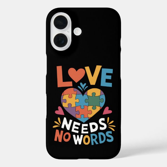 Coques Case-Mate iPhone L'amour n'a pas besoin de mots Sensibilisation à l (Verso)
