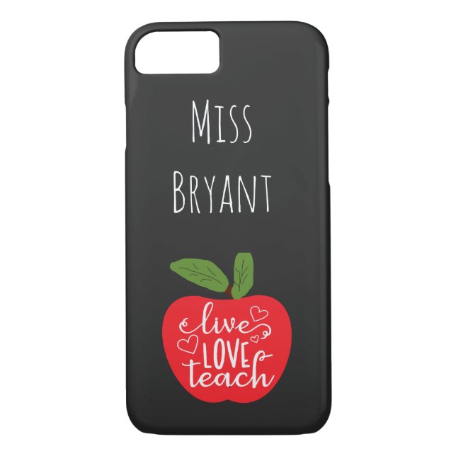 Coques Case-Mate iPhone L'amour vivant personnalisé enseignent (Dos)
