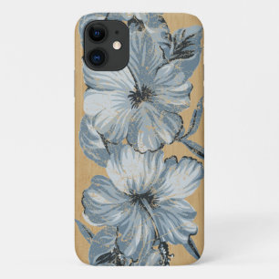 Case-Mate iPhone Case Lanai Hawaii Blue Hibiscus Faux Wood