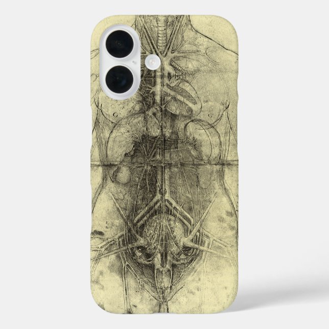 Coques Case-Mate iPhone L'anatomie humaine de Léonard de Vinci, Torse fémi (Verso)