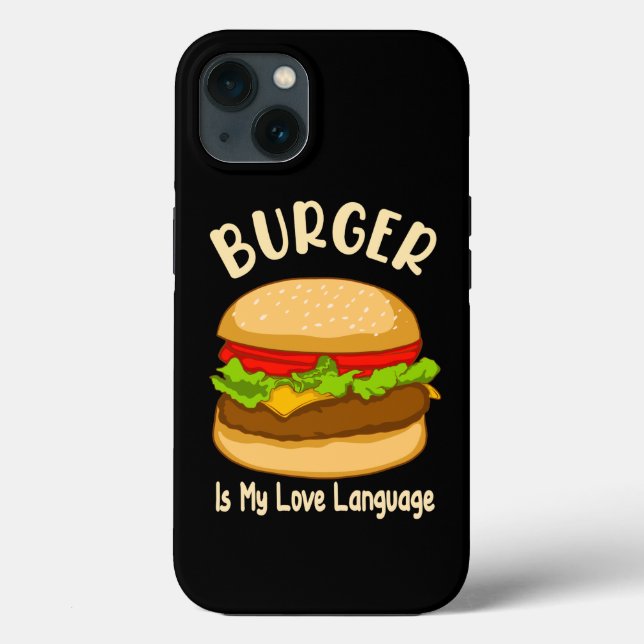 Coques Case-Mate iPhone Langage de l'amour des burgers (Verso)
