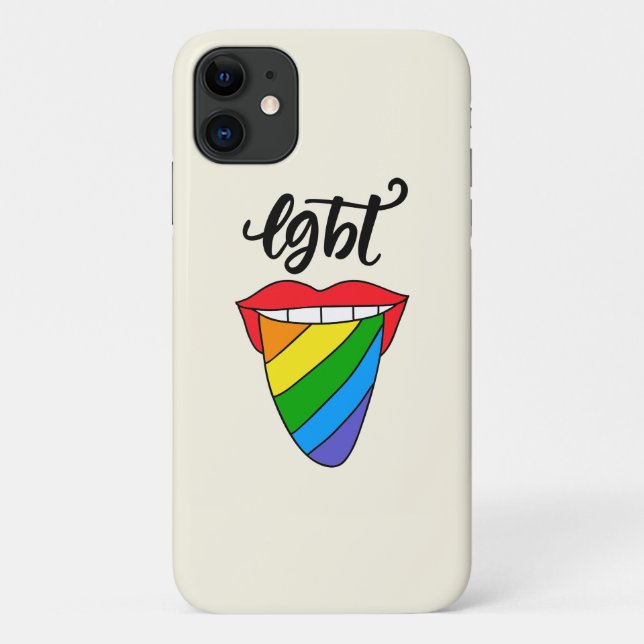 Coques Case-Mate iPhone Langue arc-en-ciel LGBT (Dos)