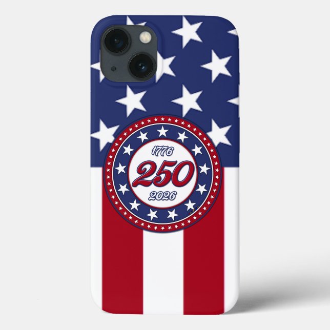 Coques Case-Mate iPhone L'anniversaire des 250 ans de l'Amérique avec le d (Verso)