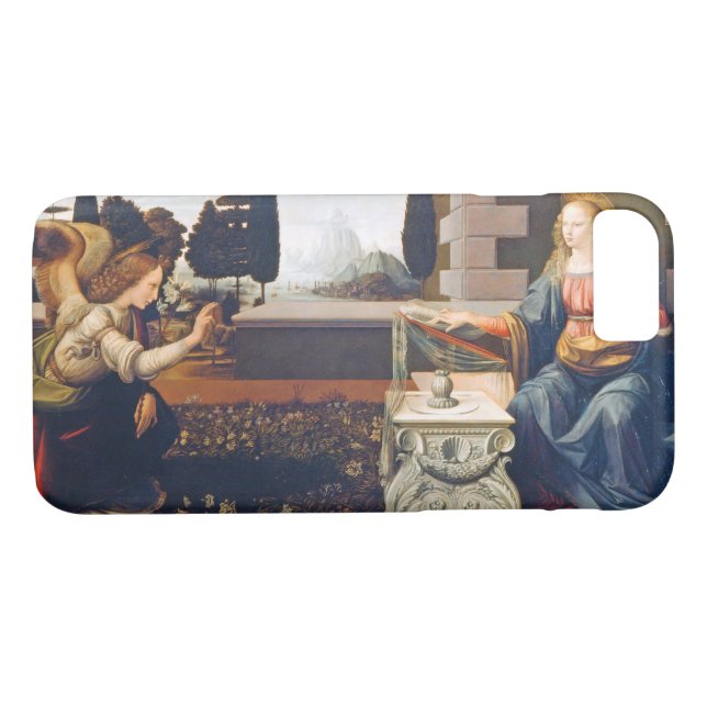 Coques Case-Mate iPhone L'Annonciation, Léonard de Vinci, 1472-1473 (Dos (Horizontal))