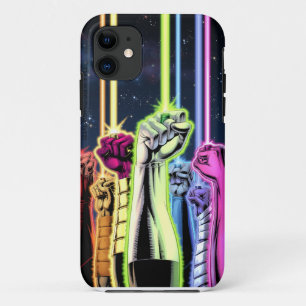 Coque iPhone 11 Lanterne verte - mains dans le ciel