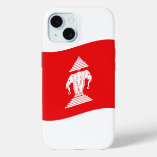 Coque Case-Mate iPhone Lao Erawan Trois Chefs D'Éléphant Drapeau Vague