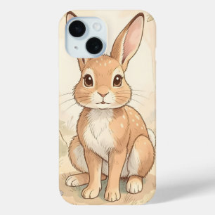 Coque Case-Mate iPhone Lapin brun mignon dans une forêt