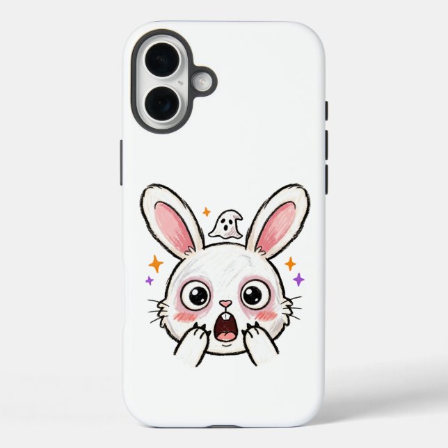 Coques Case-Mate iPhone Lapin choqué Halloween Ghost Face (Verso)
