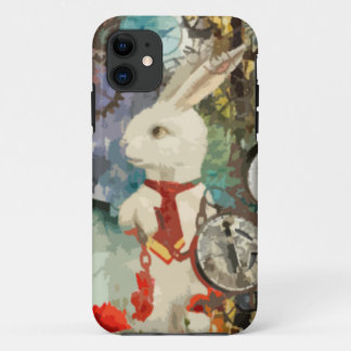 Coques Pour iPhone Lapin de blanc du pays des merveilles de Steampunk