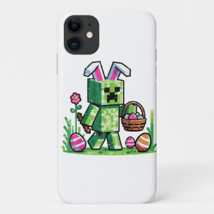 Case-Mate iPhone Case Lapin de jeu pixel de Pâques Chasse aux œufs