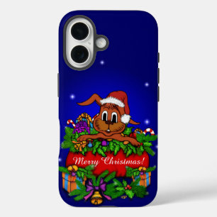 Coque Pour iPhone 16 Lapin de Noël