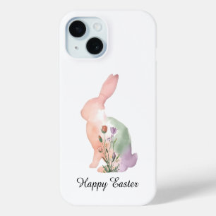 Coque Case-Mate iPhone Lapin de Pâques à l'aquarelle douce