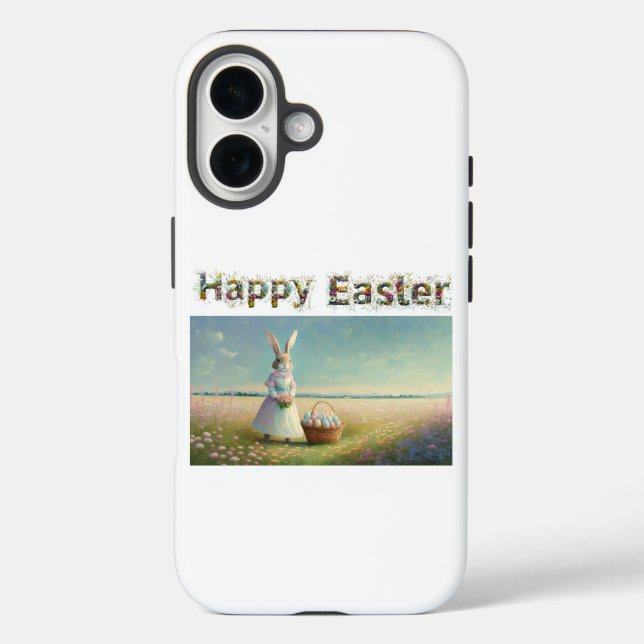 Coques Case-Mate iPhone lapin de Pâques avec oeufs de Pâques Joyeuses Pâqu (Verso)