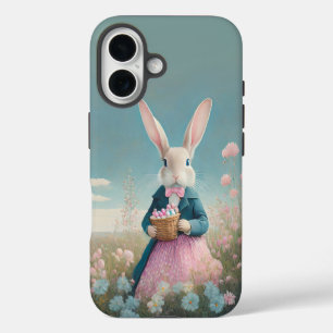 Coque Pour iPhone 16 Lapin de Pâques avec oeufs de Pâques Joyeux Pâques